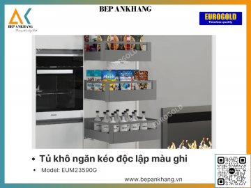 Tủ khô ngăn kéo độc lập màu ghi Eurogold EUM23690G- 600mm - 6 tầng